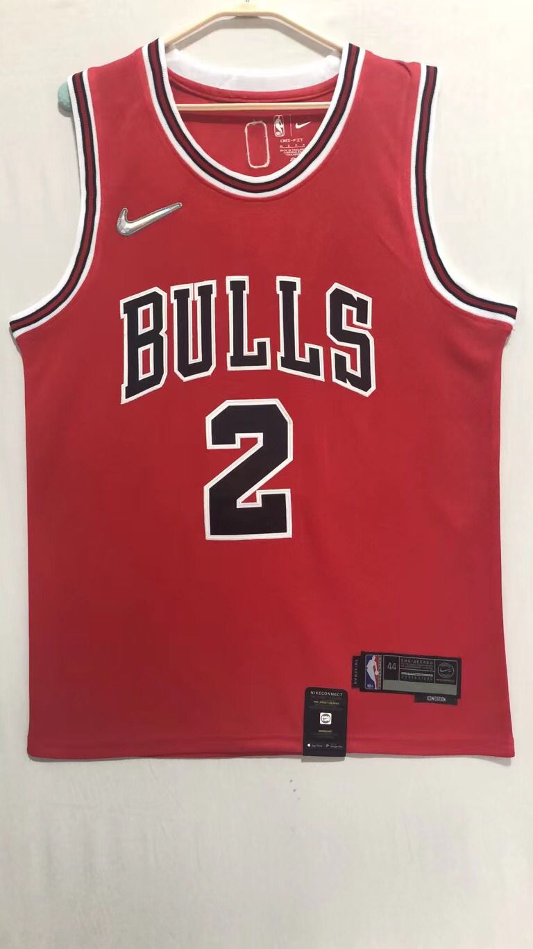 2022 Men Chicago Bulls #2 Ball Red NBA Nike Jerseys